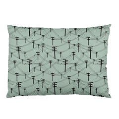 Telephone Lines Repeating Pattern Pillow Case (two Sides) by Nexatart