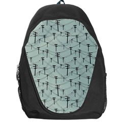 Telephone Lines Repeating Pattern Backpack Bag by Nexatart