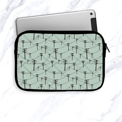 Telephone Lines Repeating Pattern Apple Ipad Mini Zipper Cases by Nexatart