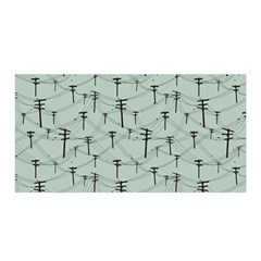 Telephone Lines Repeating Pattern Satin Wrap by Nexatart