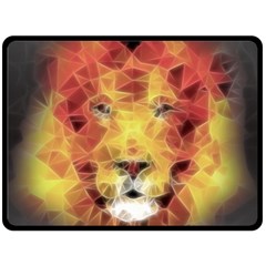 Fractal Lion Fleece Blanket (large)  by Nexatart