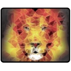 Fractal Lion Fleece Blanket (medium)  by Nexatart