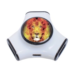 Fractal Lion 3-port Usb Hub by Nexatart