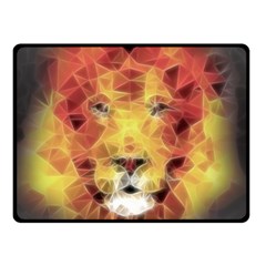 Fractal Lion Double Sided Fleece Blanket (small)  by Nexatart