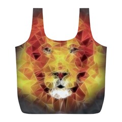 Fractal Lion Full Print Recycle Bags (l)  by Nexatart