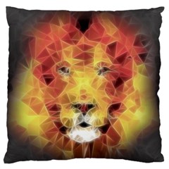 Fractal Lion Large Flano Cushion Case (two Sides) by Nexatart