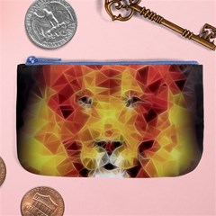 Fractal Lion Large Coin Purse by Nexatart