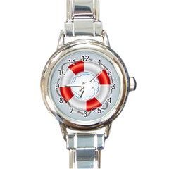 Spare Tire Icon Vector Round Italian Charm Watch