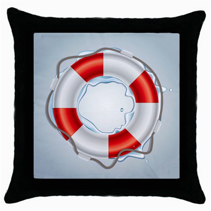 Spare Tire Icon Vector Throw Pillow Case (Black)