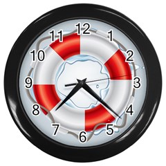 Spare Tire Icon Vector Wall Clocks (black) by Nexatart