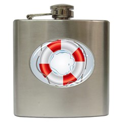 Spare Tire Icon Vector Hip Flask (6 Oz) by Nexatart