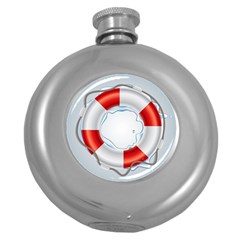 Spare Tire Icon Vector Round Hip Flask (5 Oz) by Nexatart