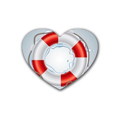 Spare Tire Icon Vector Heart Coaster (4 Pack)  by Nexatart