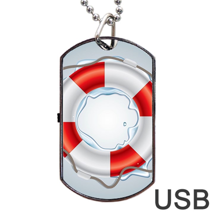 Spare Tire Icon Vector Dog Tag USB Flash (One Side)