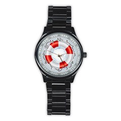 Spare Tire Icon Vector Stainless Steel Round Watch by Nexatart