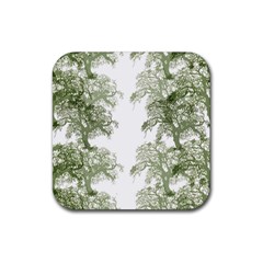 Trees Tile Horizonal Rubber Coaster (square)  by Nexatart