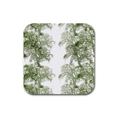 Trees Tile Horizonal Rubber Square Coaster (4 Pack)  by Nexatart