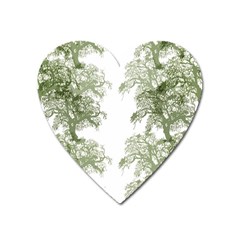 Trees Tile Horizonal Heart Magnet by Nexatart