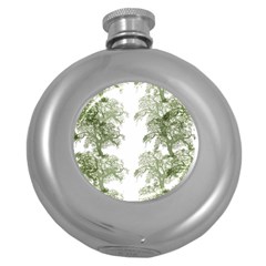 Trees Tile Horizonal Round Hip Flask (5 Oz) by Nexatart