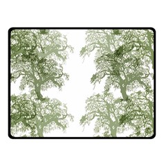 Trees Tile Horizonal Double Sided Fleece Blanket (small)  by Nexatart