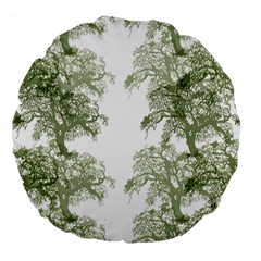 Trees Tile Horizonal Large 18  Premium Flano Round Cushions by Nexatart