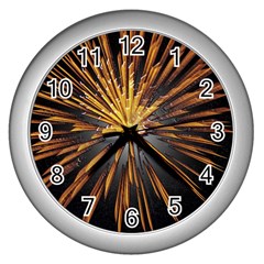 Pyrotechnics Thirty Eight Wall Clocks (silver)  by Nexatart