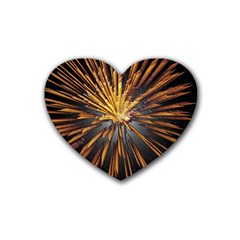 Pyrotechnics Thirty Eight Rubber Coaster (heart)  by Nexatart