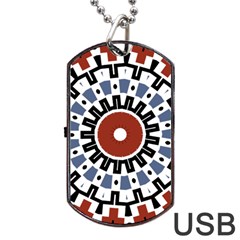 Mandala Art Ornament Pattern Dog Tag Usb Flash (one Side) by Nexatart