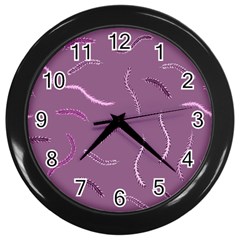 Plumelet Pen Ethnic Elegant Hippie Wall Clocks (Black)