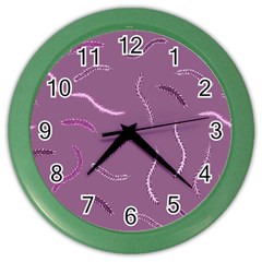 Plumelet Pen Ethnic Elegant Hippie Color Wall Clocks