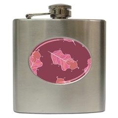 Plumelet Pen Ethnic Elegant Hippie Hip Flask (6 Oz) by Nexatart