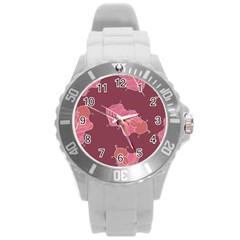 Plumelet Pen Ethnic Elegant Hippie Round Plastic Sport Watch (l) by Nexatart