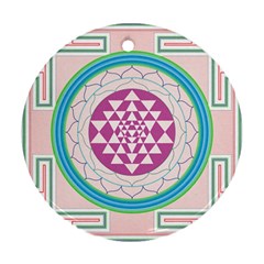 Mandala Design Arts Indian Round Ornament (two Sides) by Nexatart