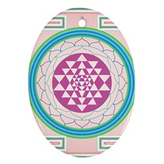 Mandala Design Arts Indian Oval Ornament (two Sides) by Nexatart