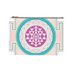 Mandala Design Arts Indian Cosmetic Bag (large)  by Nexatart