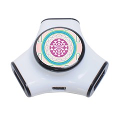 Mandala Design Arts Indian 3-port Usb Hub by Nexatart