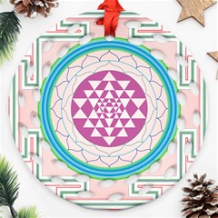 Mandala Design Arts Indian Round Filigree Ornament (two Sides) by Nexatart