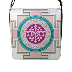 Mandala Design Arts Indian Flap Messenger Bag (l)  by Nexatart