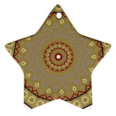 Mandala Art Ornament Pattern Star Ornament (two Sides) by Nexatart