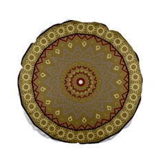 Mandala Art Ornament Pattern Standard 15  Premium Flano Round Cushions