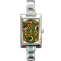 Celtic Celts Circle Color Colors Rectangle Italian Charm Watch by Nexatart