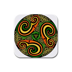 Celtic Celts Circle Color Colors Rubber Square Coaster (4 Pack)  by Nexatart