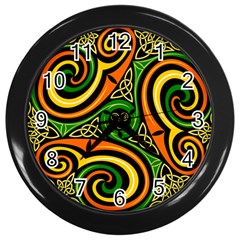 Celtic Celts Circle Color Colors Wall Clocks (black) by Nexatart