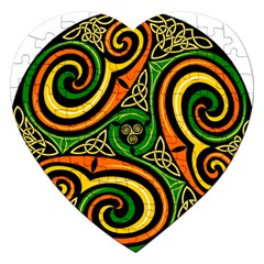 Celtic Celts Circle Color Colors Jigsaw Puzzle (Heart)