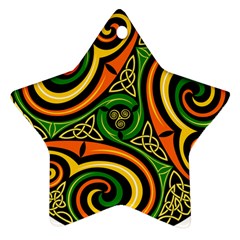 Celtic Celts Circle Color Colors Star Ornament (Two Sides)