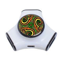 Celtic Celts Circle Color Colors 3-Port USB Hub