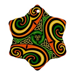 Celtic Celts Circle Color Colors Snowflake Ornament (two Sides) by Nexatart