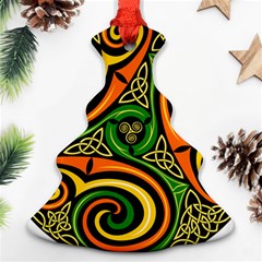 Celtic Celts Circle Color Colors Christmas Tree Ornament (Two Sides)