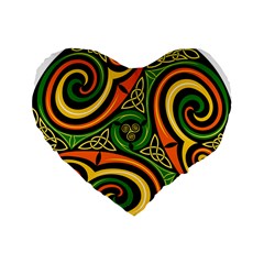 Celtic Celts Circle Color Colors Standard 16  Premium Heart Shape Cushions by Nexatart