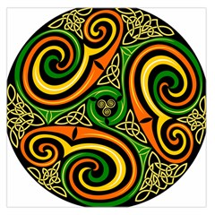 Celtic Celts Circle Color Colors Large Satin Scarf (square) by Nexatart